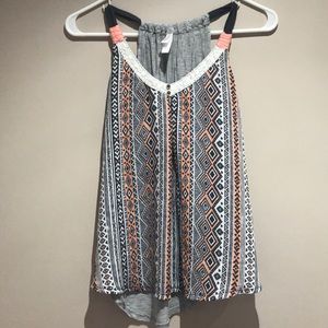 Aztec print tank top